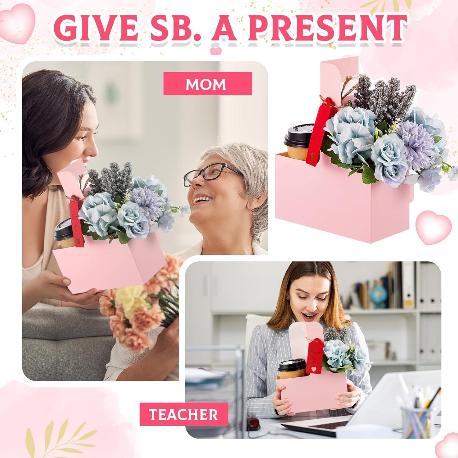 30 Soportes para Tazas Rosa MotiMind con Asa de Papel