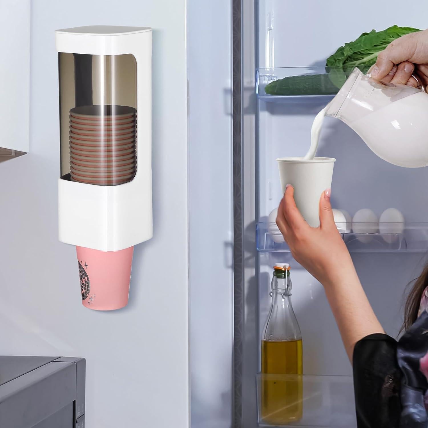 Dispensador de Vasos Molain Blanco para Pared 3oz-5oz