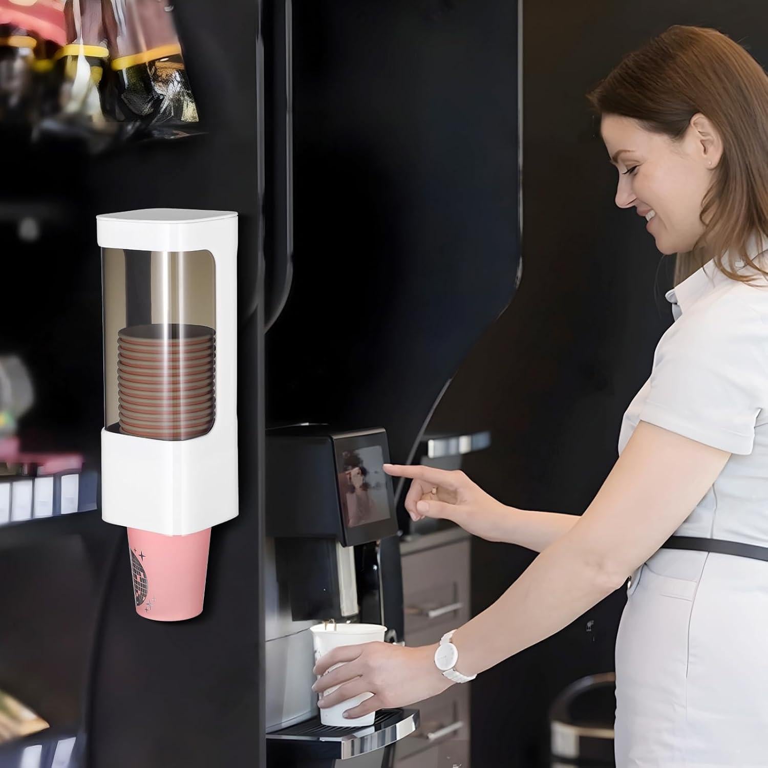 Dispensador de Vasos Molain Blanco para Pared 3oz-5oz