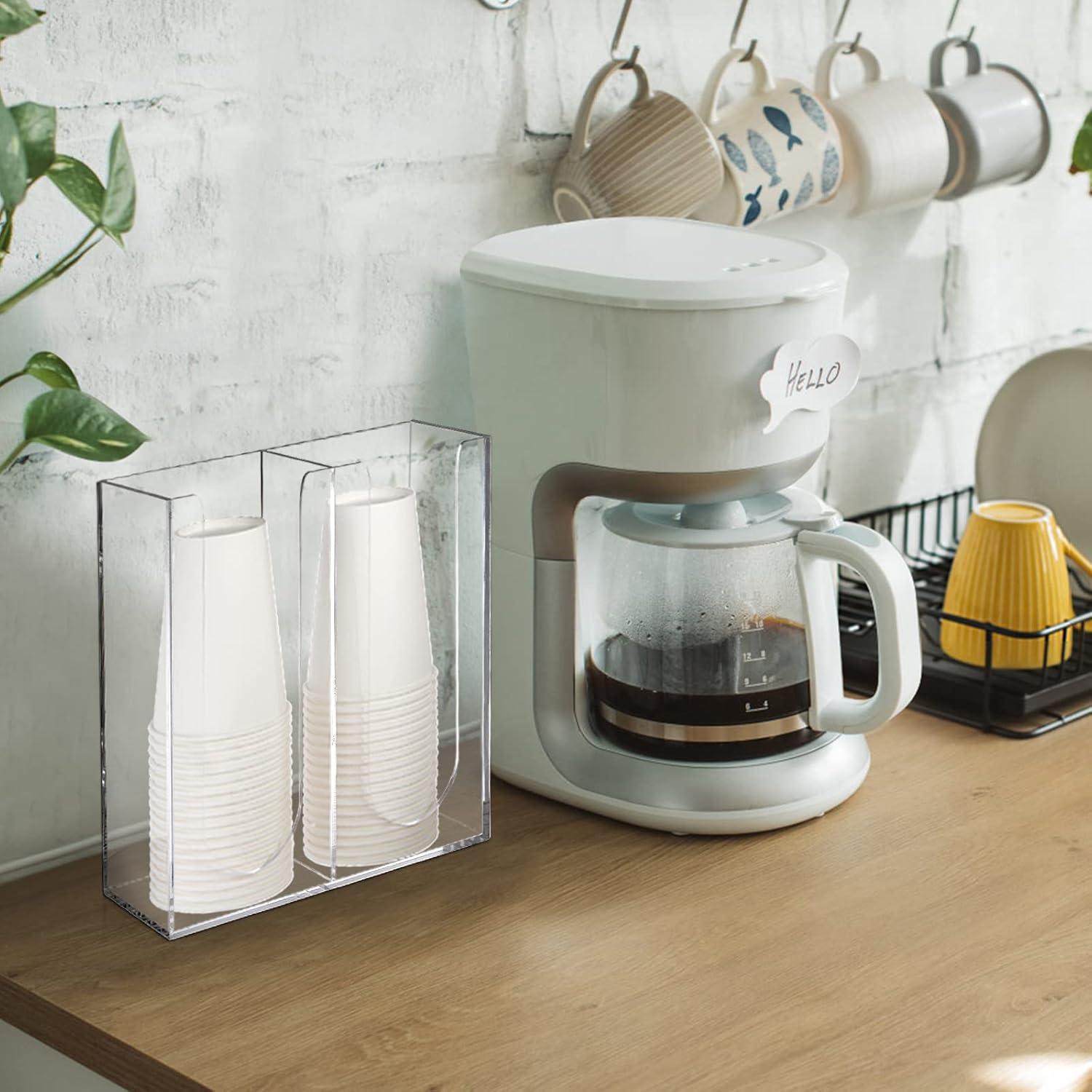 Organizador de Tazas de Acrílico Suwimut 2 Compartimentos