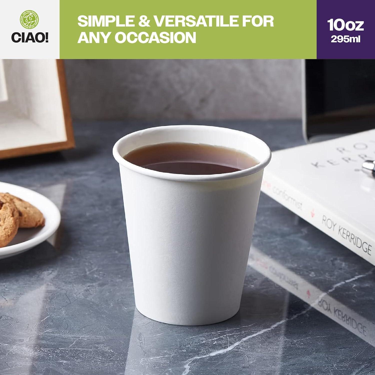 Taza de papel desechable CIAO! 10 oz 1000 unidades