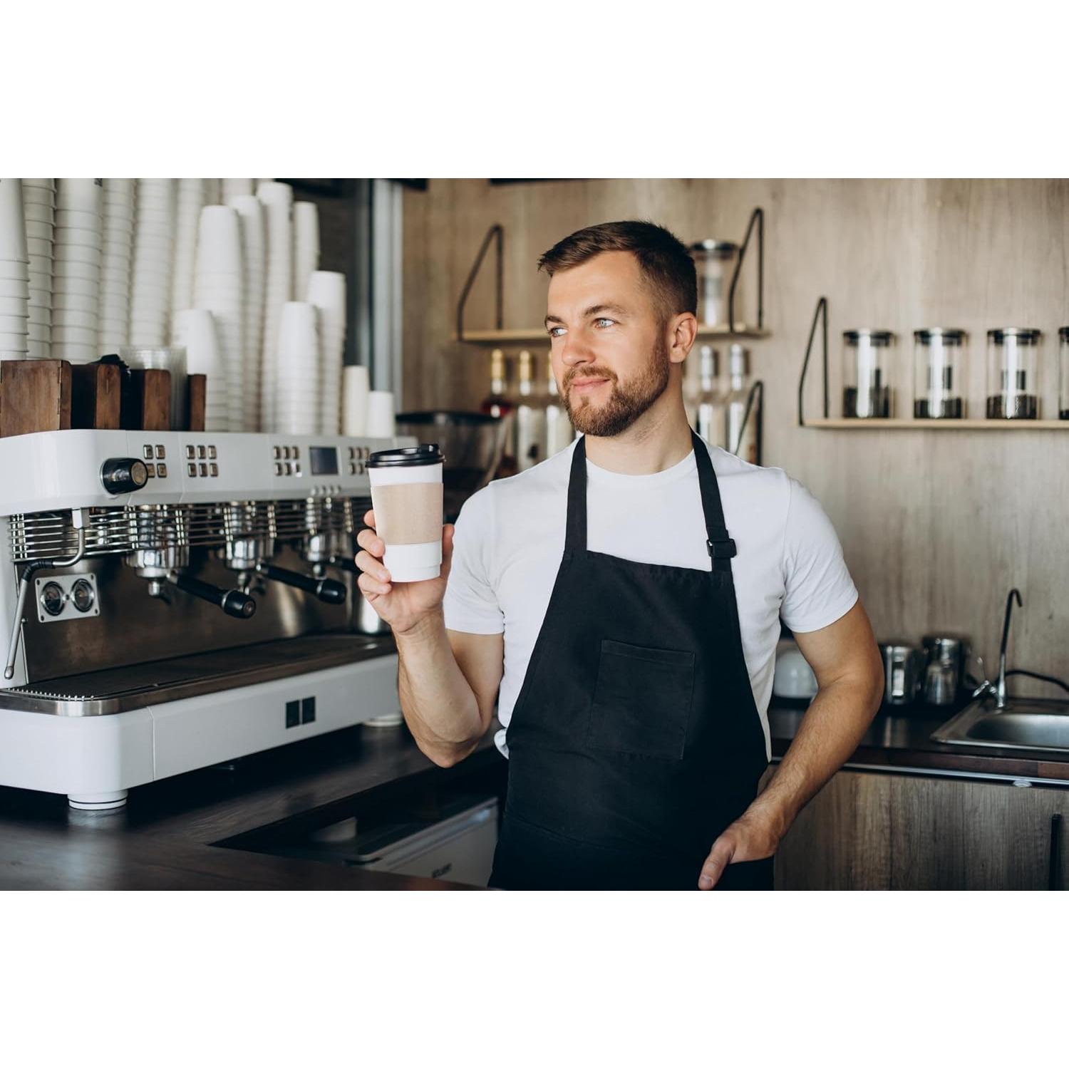 Mangas de Papel Kraft Homelance 900 Pcs para Tazas 12-24oz