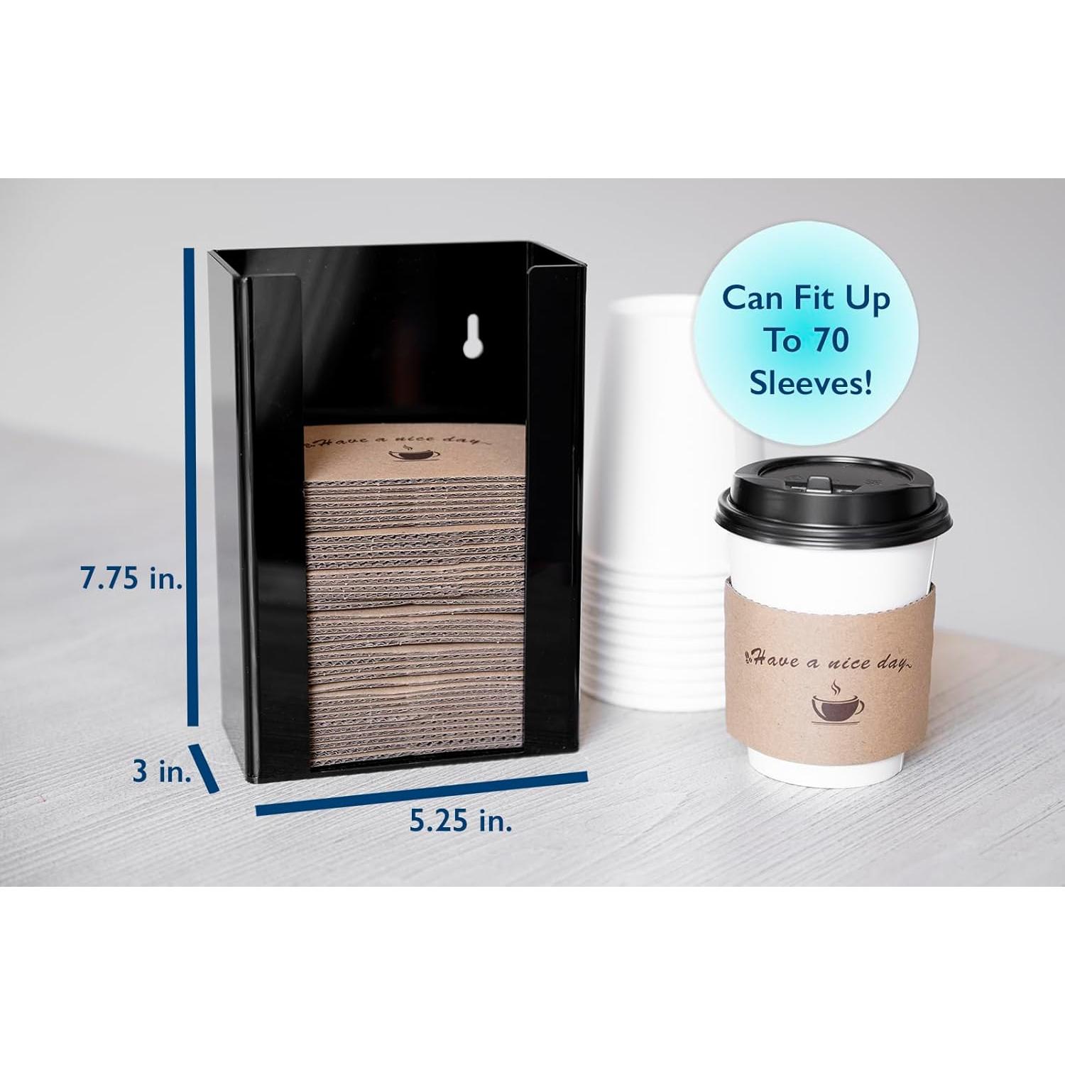 Porta mangas de café Inevibe negro para encimera o pared