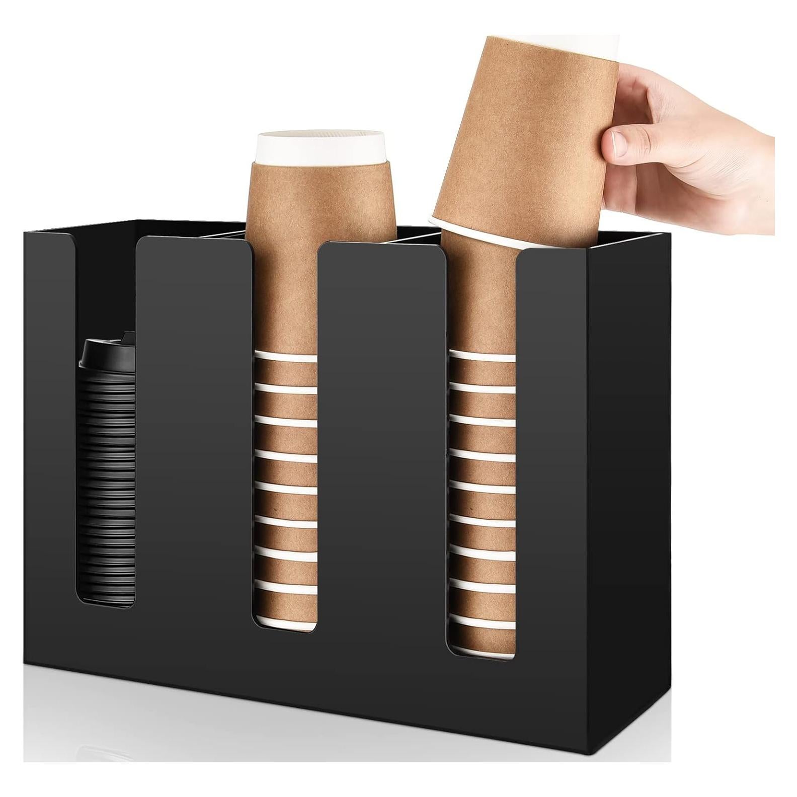 Organizador de tazas de café Cunhill acrílico 3 compartimentos