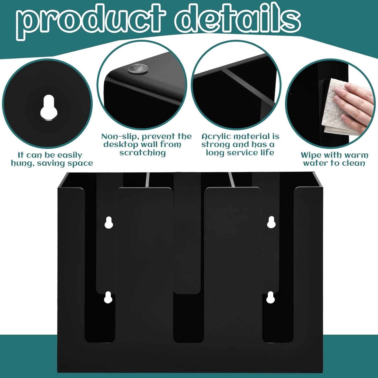 Organizador de tazas de café Cunhill acrílico 3 compartimentos