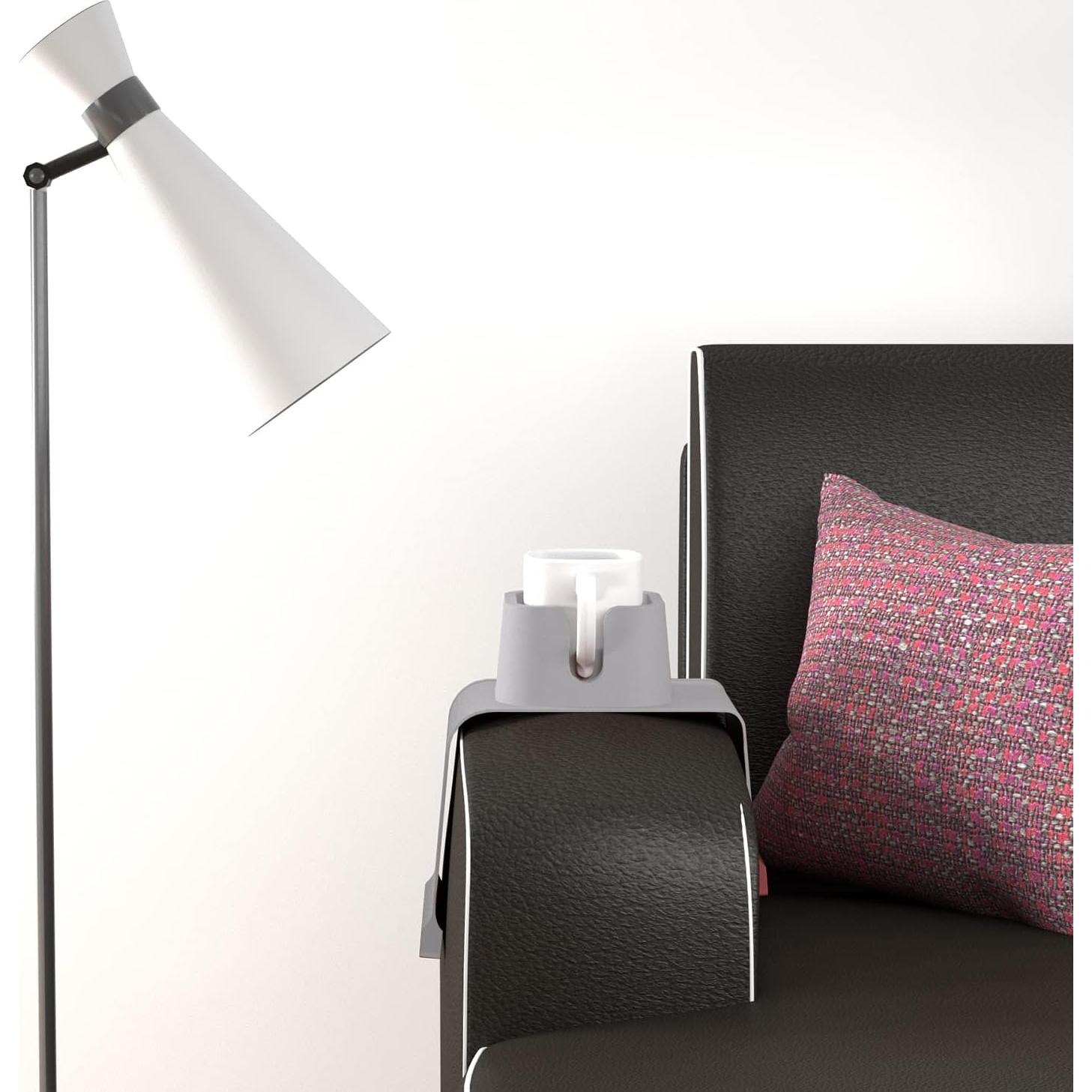 Soporte para Tazas de Sofá vodvob Antideslizante Gris 42x14 cm