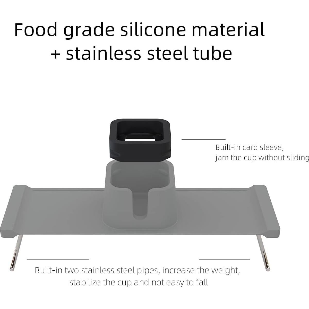 Soporte para Tazas de Sofá vodvob Antideslizante Gris 42x14 cm