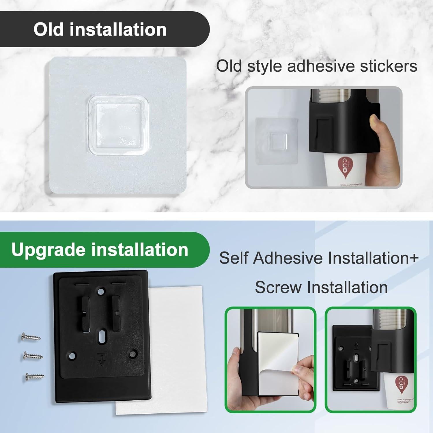 Dispensador de Vasos Desechables EOFJRUC Negro 3oz-5oz