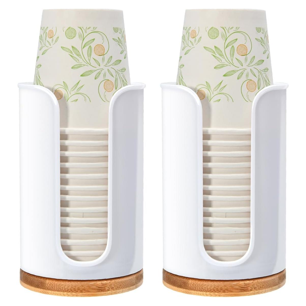 Dispensador de Tazas de Baño Us Beipin - 2 Piezas Blanco