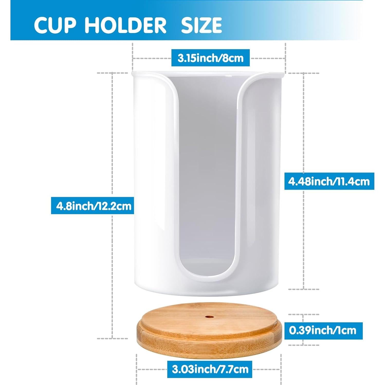 Dispensador de Tazas de Baño Us Beipin - 2 Piezas Blanco