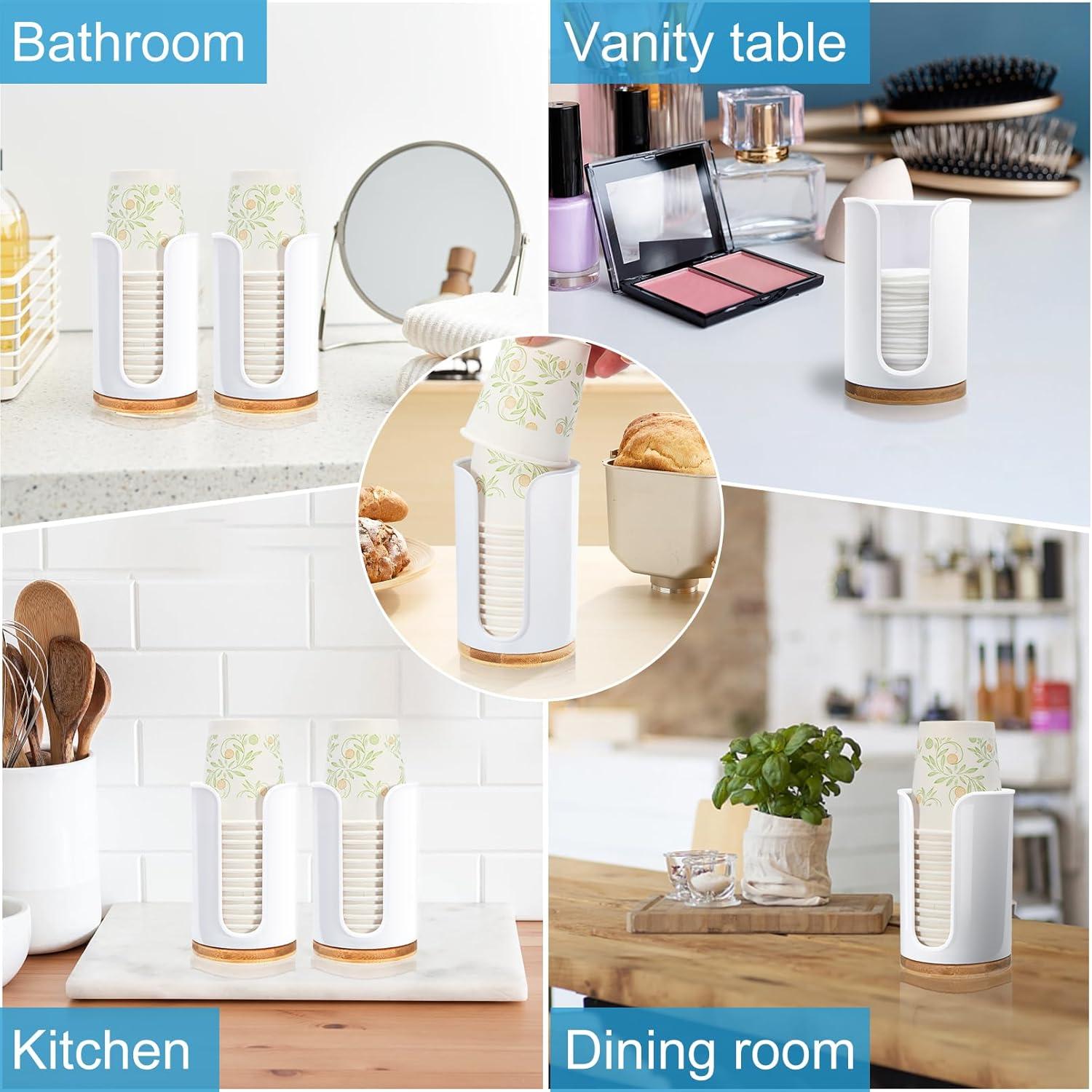 Dispensador de Tazas de Baño Us Beipin - 2 Piezas Blanco