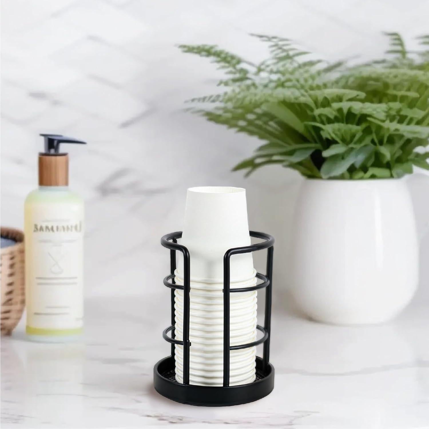 Dispensador de Tazas de Papel Negro HillSpring 2 Paquete