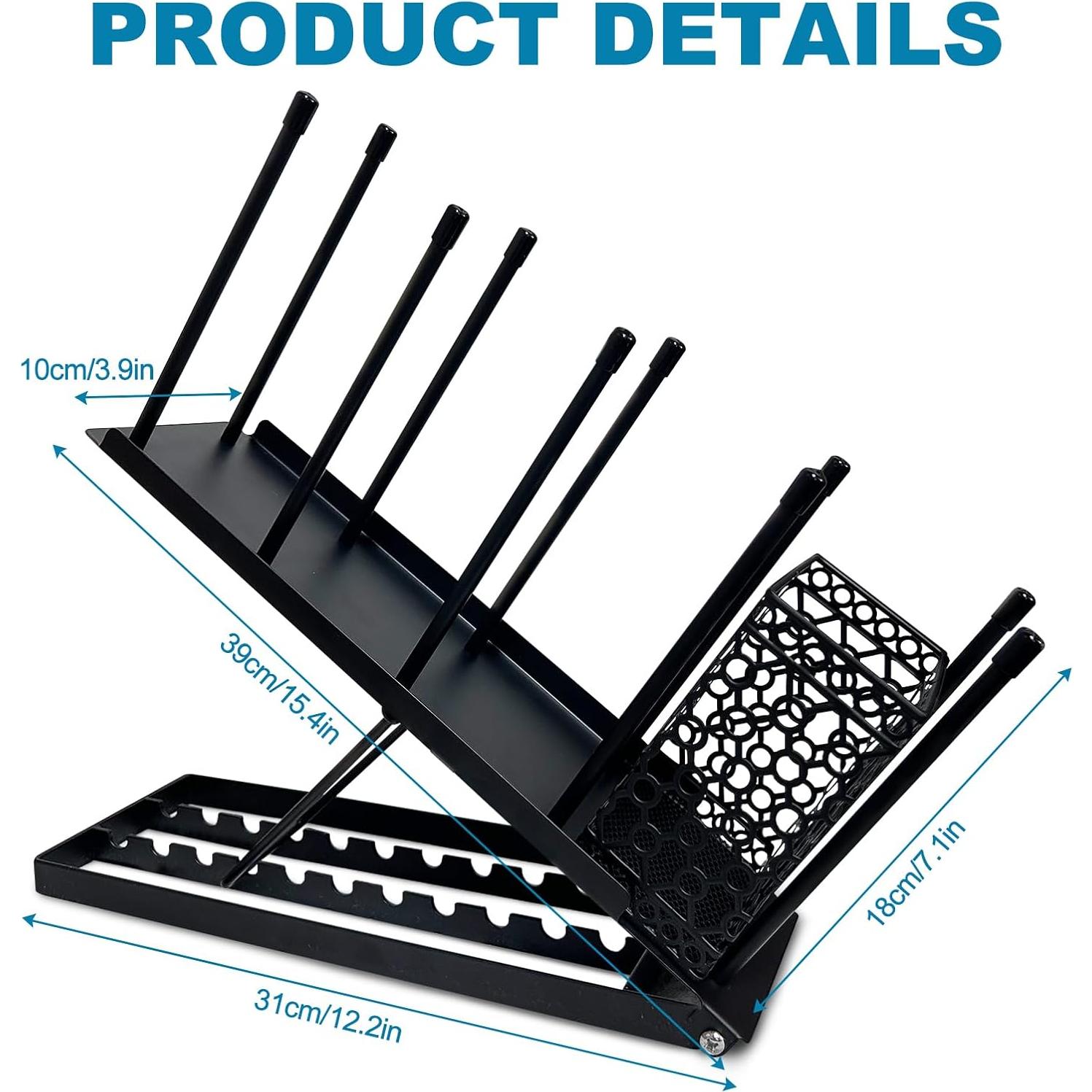 Soporte Ajustable para Tazas jbcgv, Organizador de Metal Negro