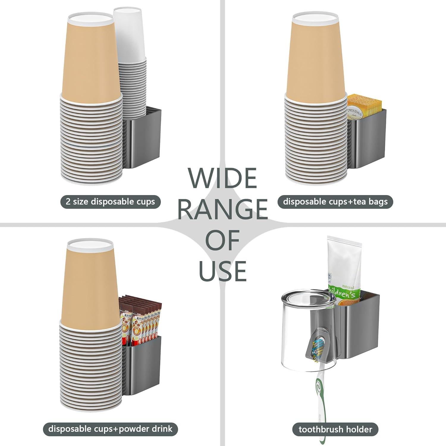 Dispensador de Tazas TOWARDFUN 2 Asientos Gris Oscuro