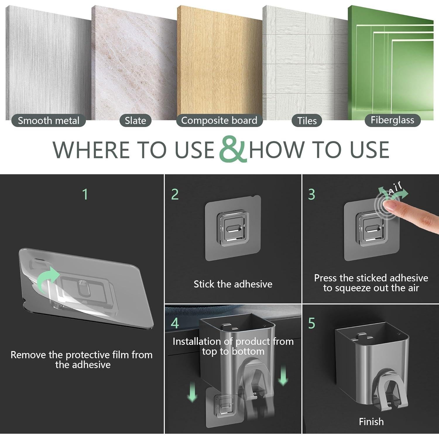 Dispensador de Tazas TOWARDFUN 2 Asientos Gris Oscuro