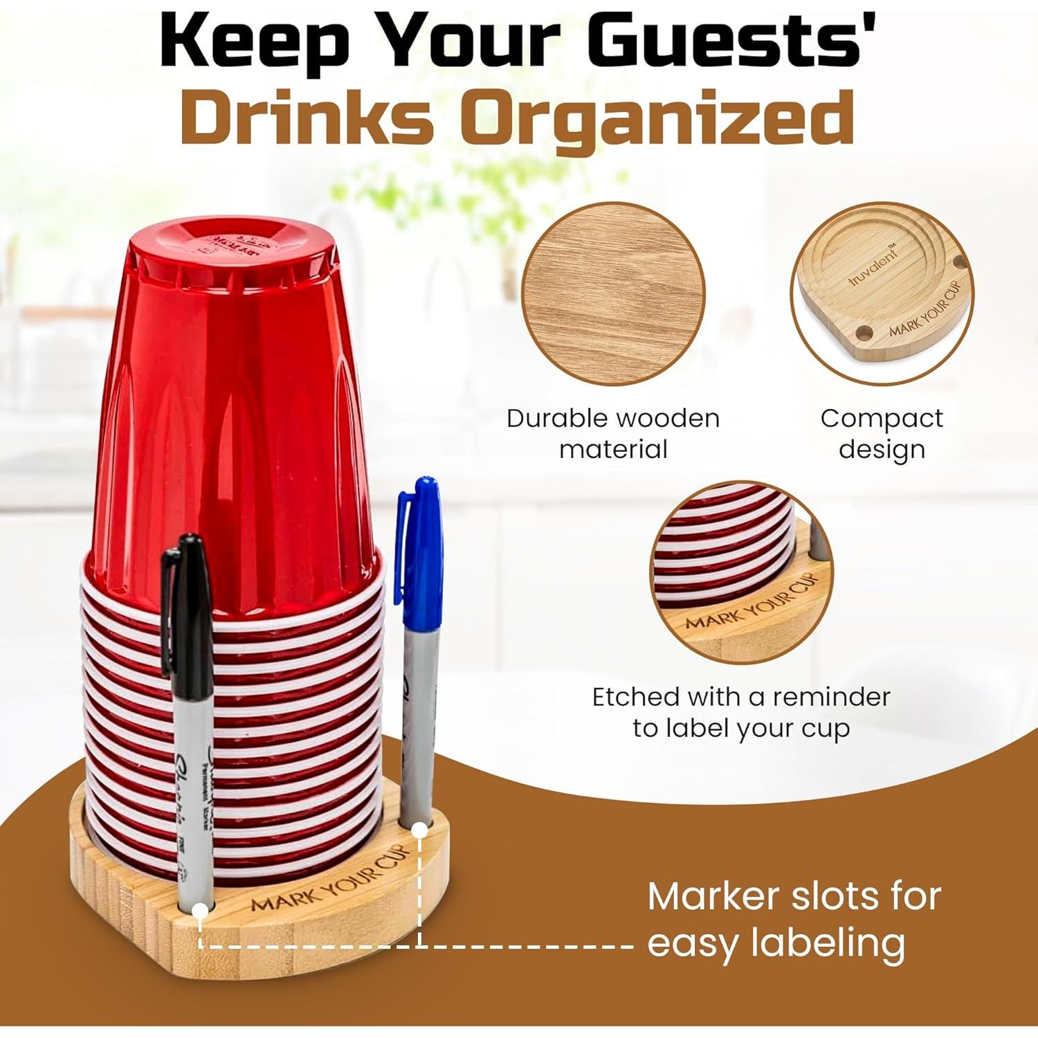 Soporte para Vasos de Fiesta Truvalent - Organizador Compacto