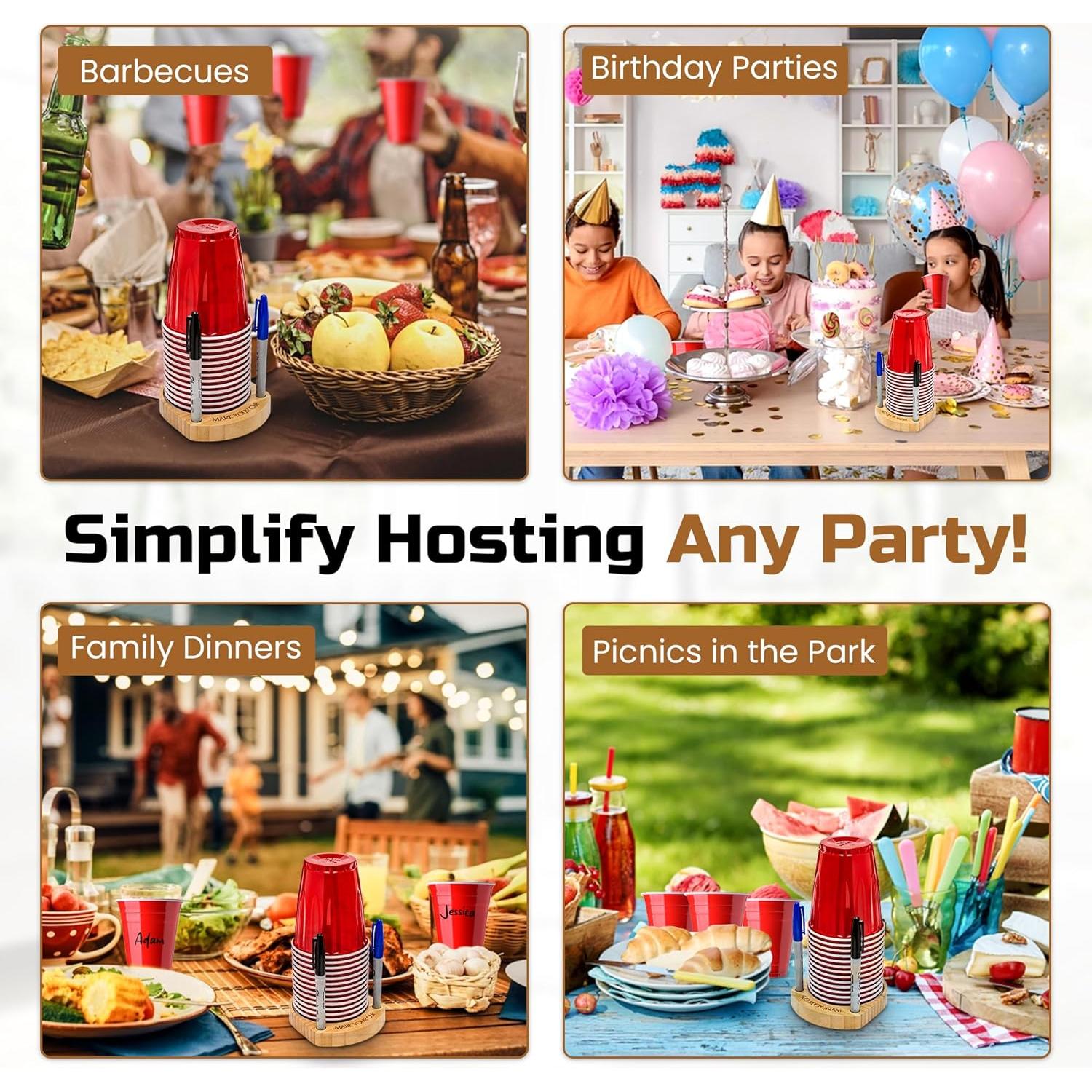 Soporte para Vasos de Fiesta Truvalent - Organizador Compacto