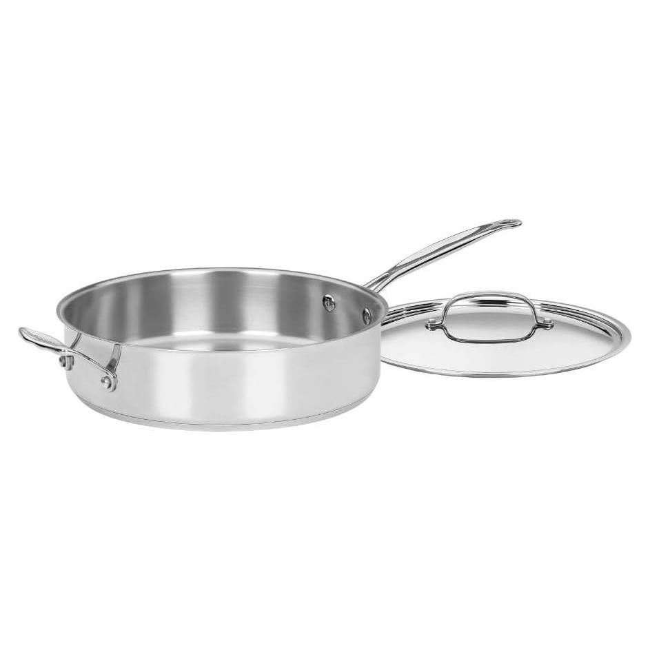 Cacerola de Acero Inoxidable Cuisinart 5.5L con Tapa y Asa