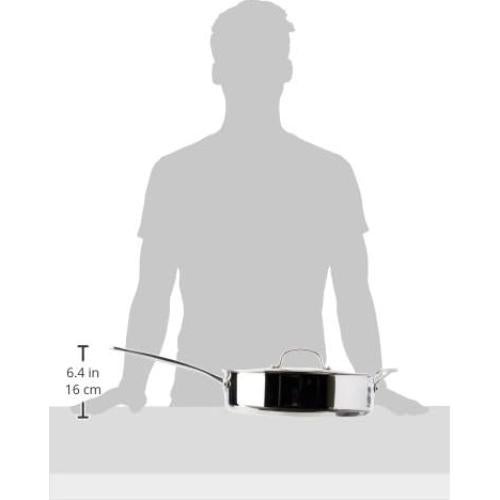 Cacerola de Acero Inoxidable Cuisinart 5.5L con Tapa y Asa