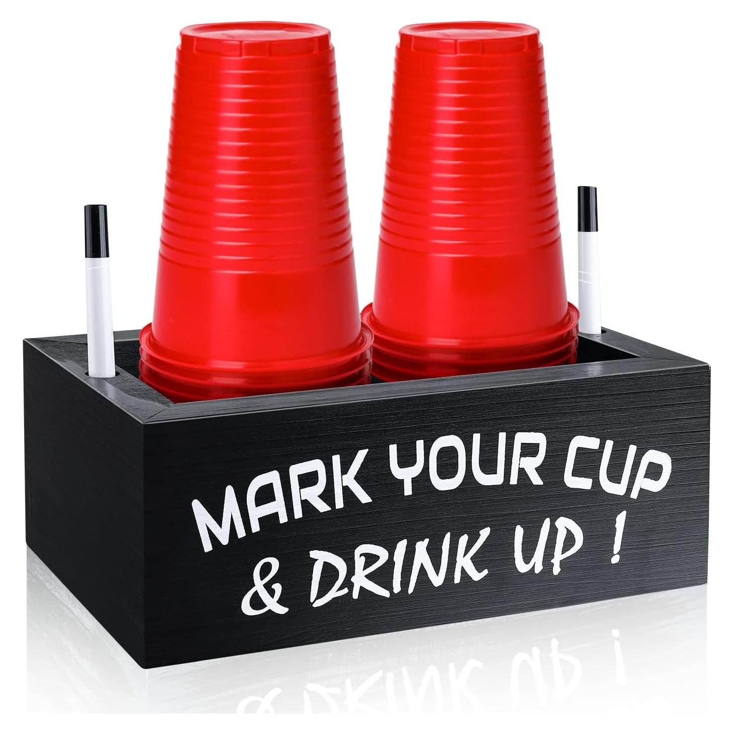 Soporte de Tazas Desechables de Madera MINCORD Negro 24 cm