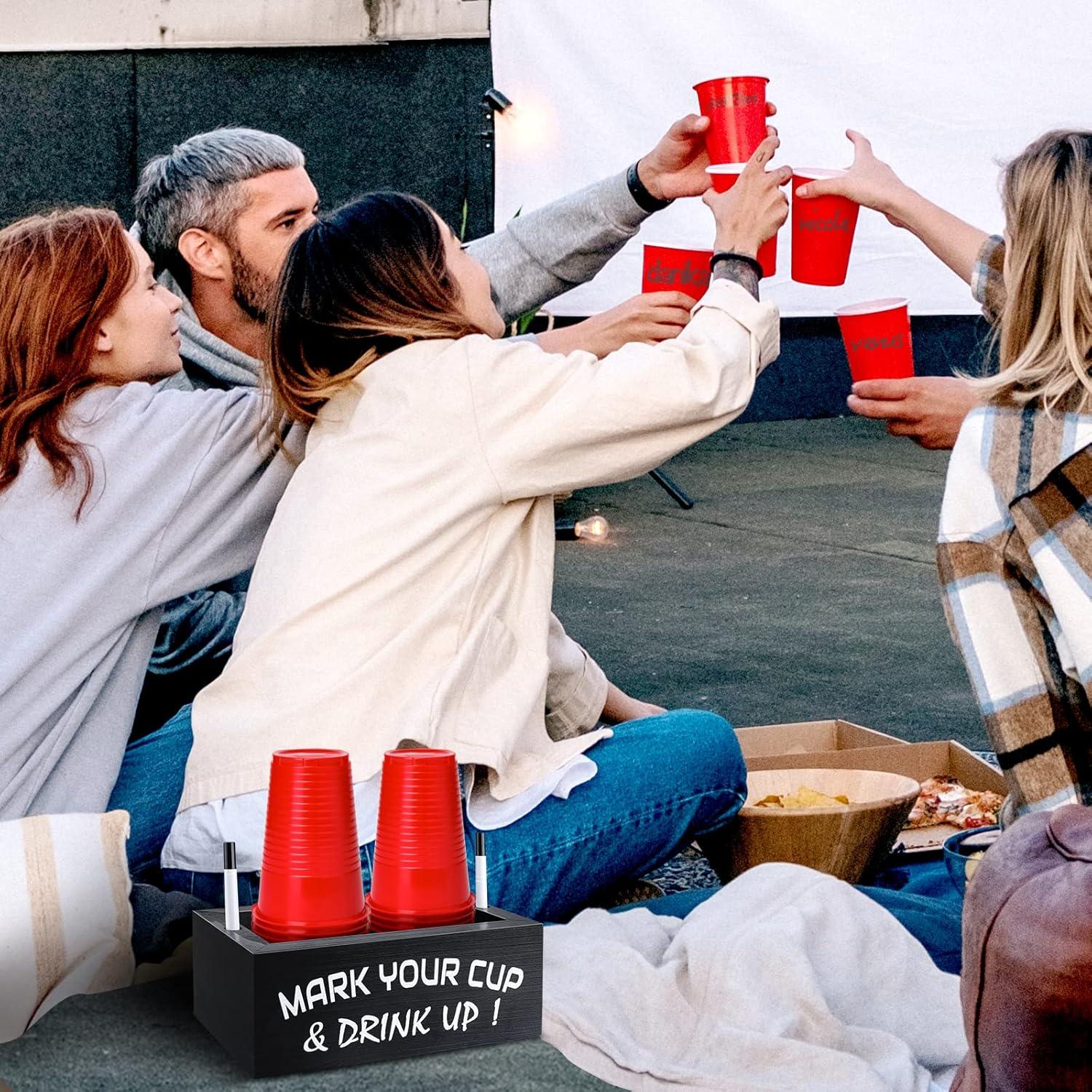 Soporte de Tazas Desechables de Madera MINCORD Negro 24 cm