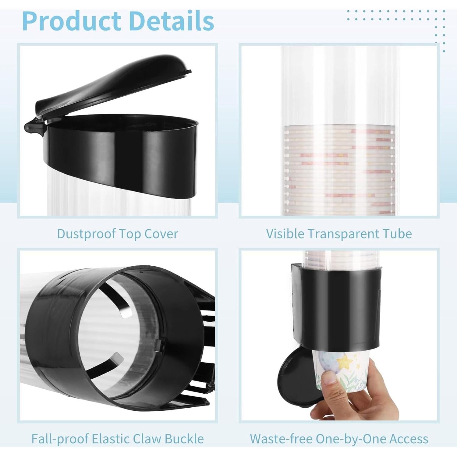 Dispensador de Tazas de Papel BATTIPAW Montado en Pared