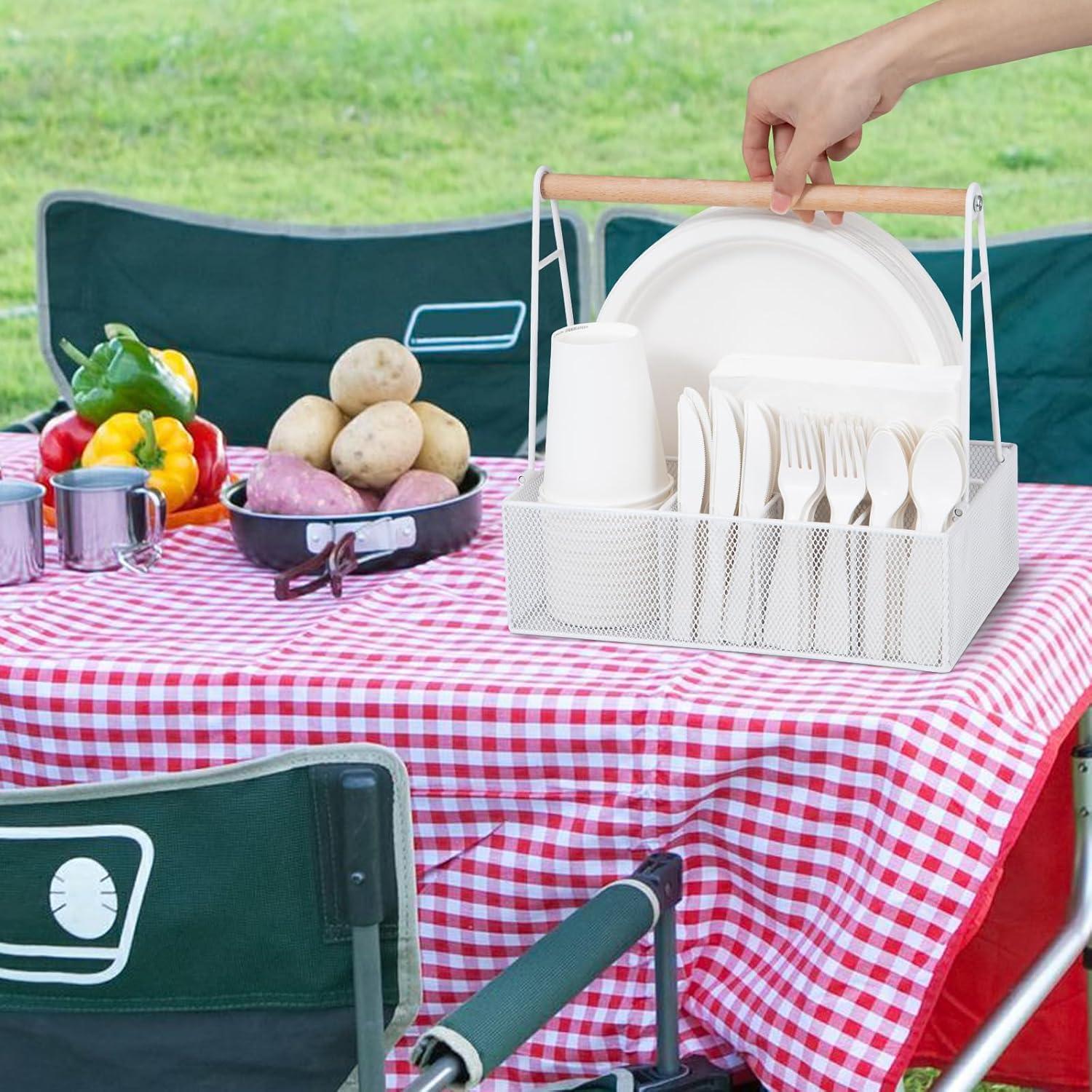 Organizador de Platos de Papel NACIMAX Blanco 6 Compartimentos