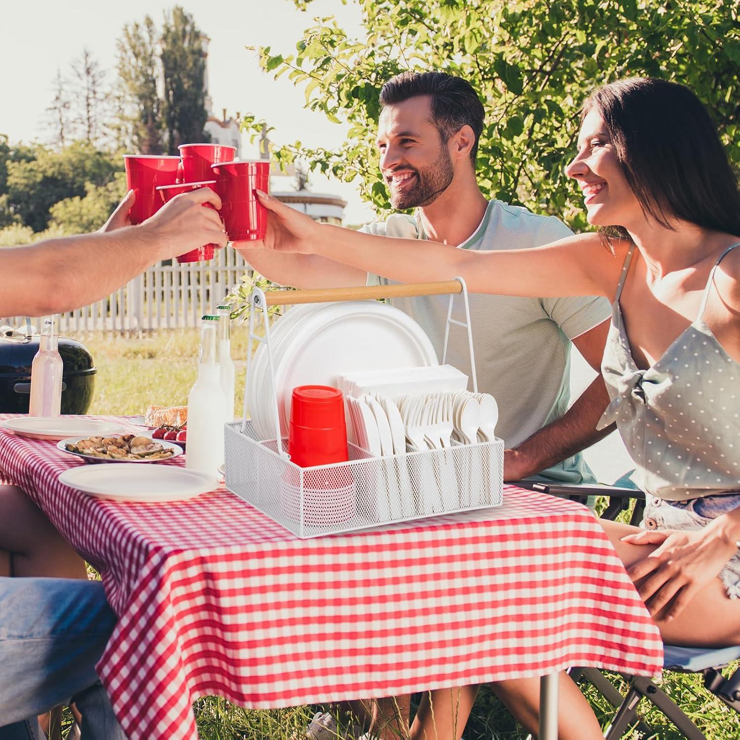 Organizador de Platos de Papel NACIMAX Blanco 6 Compartimentos