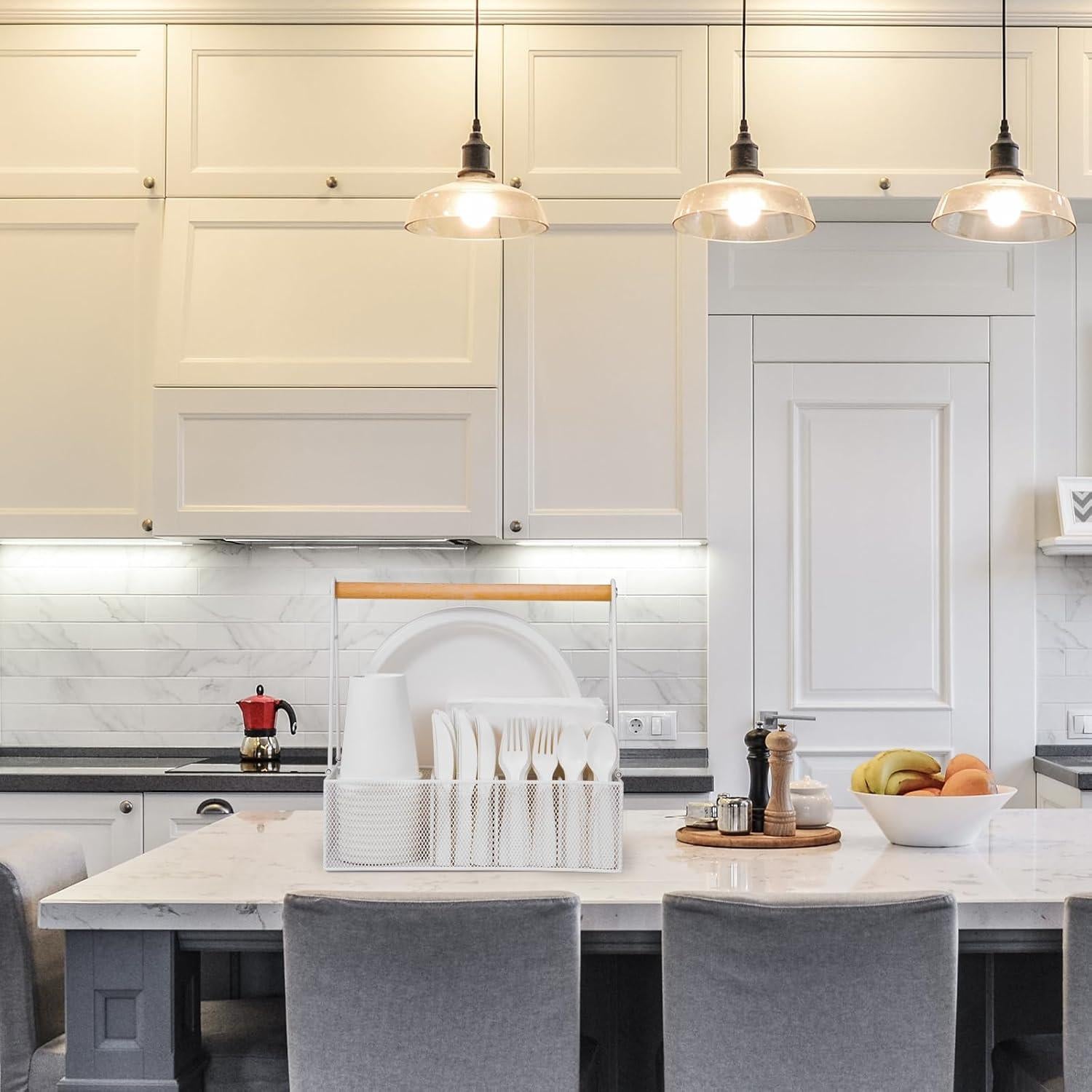 Organizador de Platos de Papel NACIMAX Blanco 6 Compartimentos