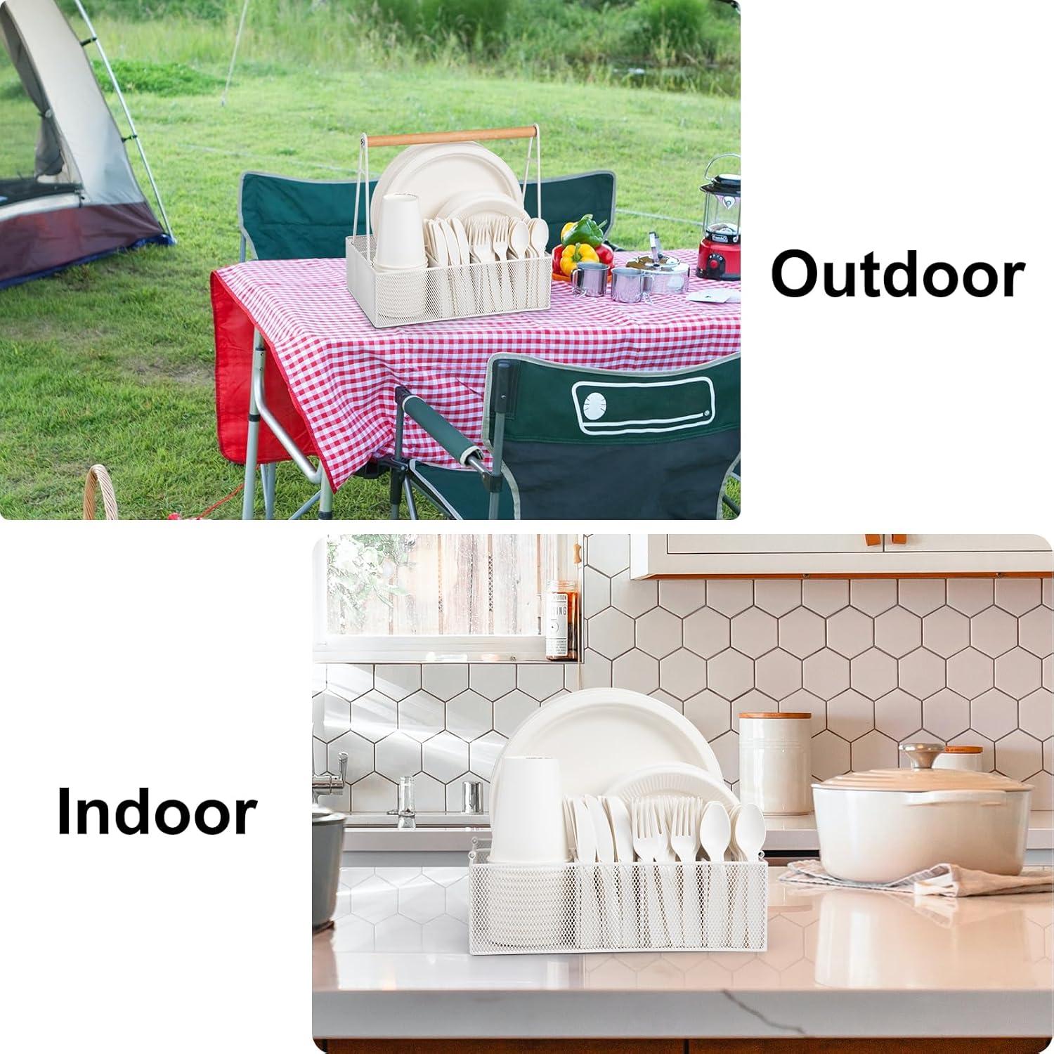 Organizador de Platos de Papel NACIMAX Blanco 6 Compartimentos