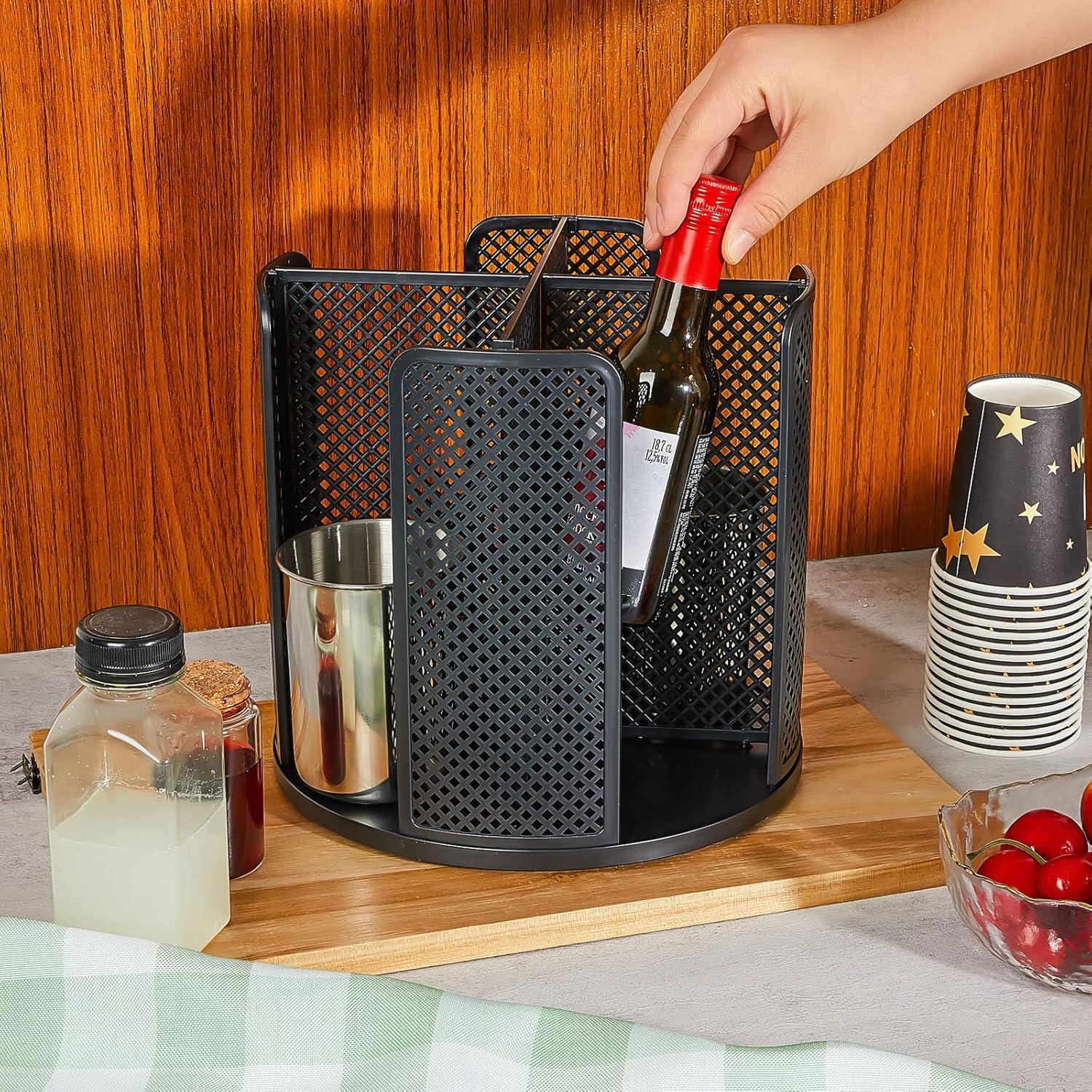 Dispensador de Tazas de Papel Hoolerry 2 Pcs Negro 4 Compartimentos