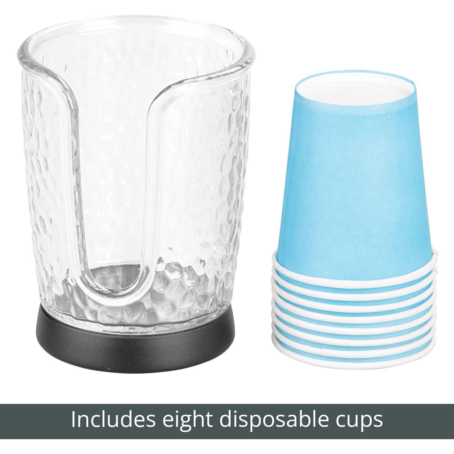 Dispensador de Vasos Desechables mDesign Acero 7,87 cm