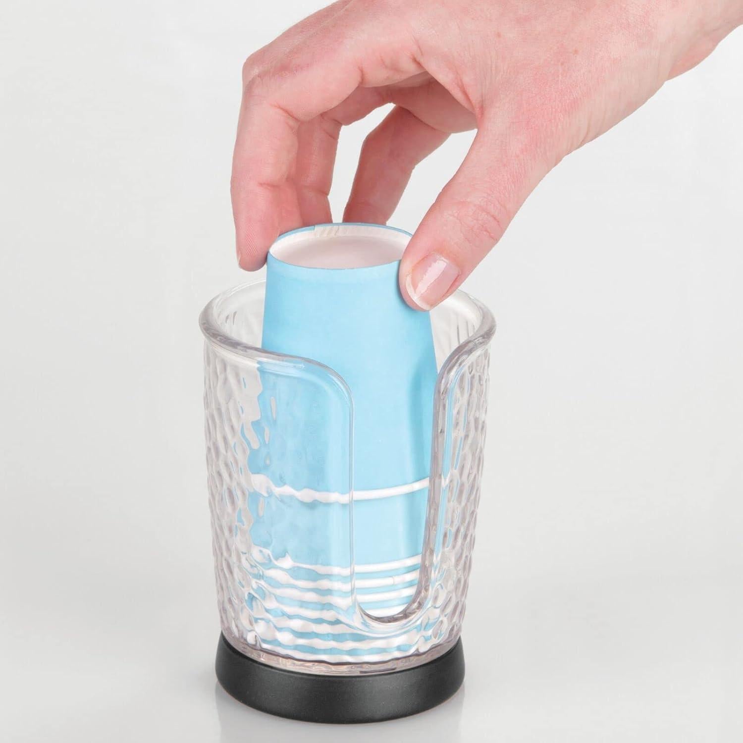 Dispensador de Vasos Desechables mDesign Acero 7,87 cm