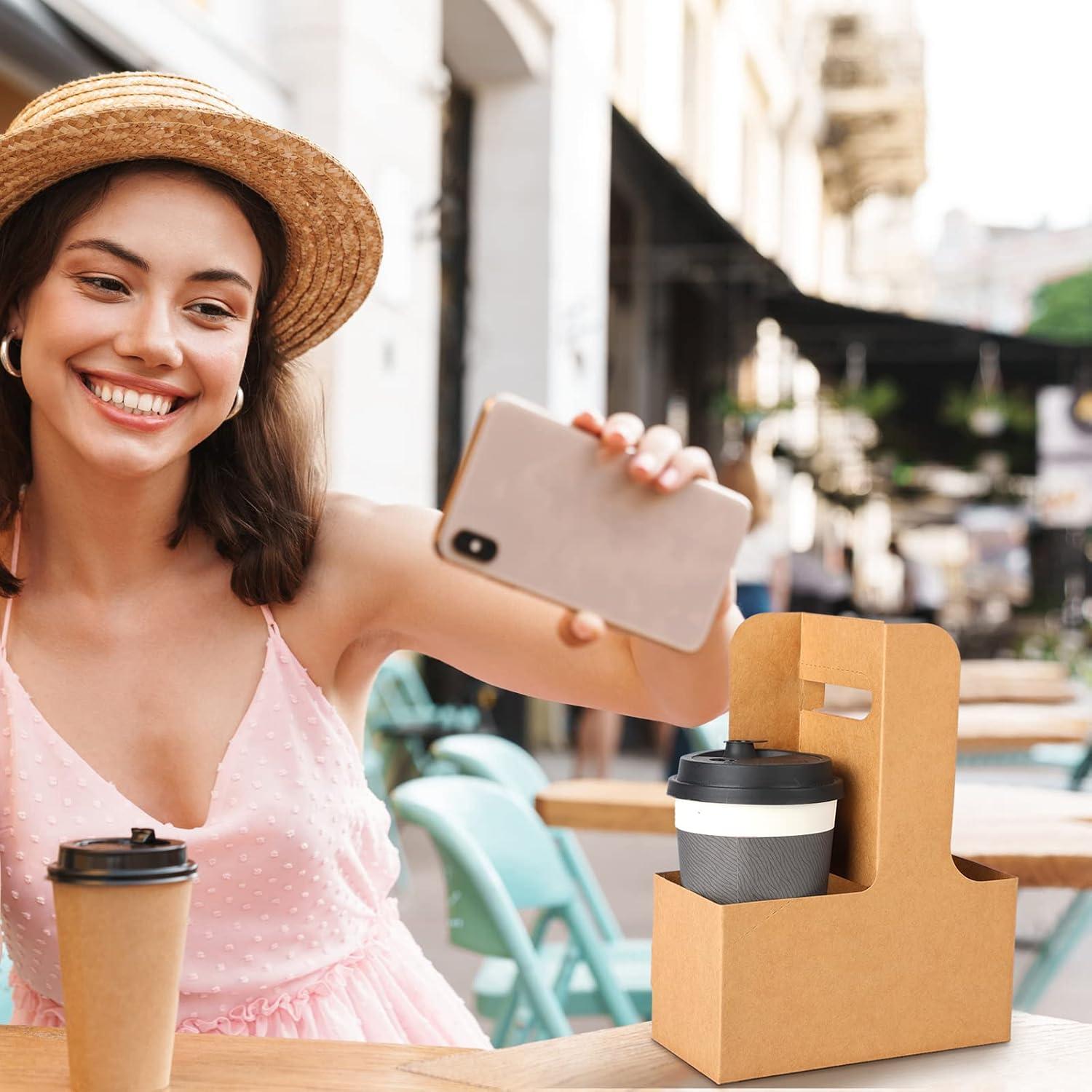 Soportes para Bebidas Desechables Nuogo 50 Piezas 2 Tazas