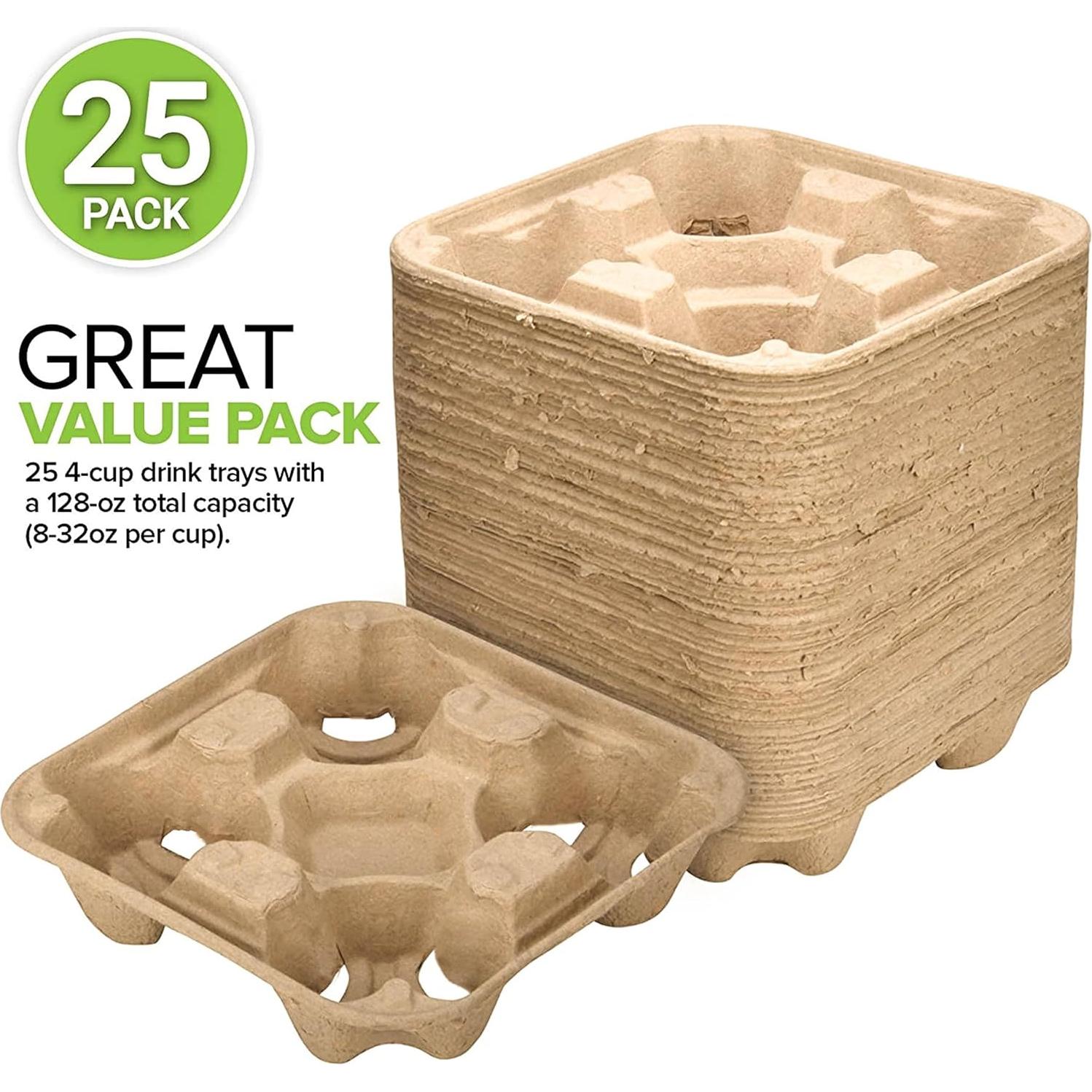 Bandeja desechable 4 tazas Stock Your Home 25 unidades