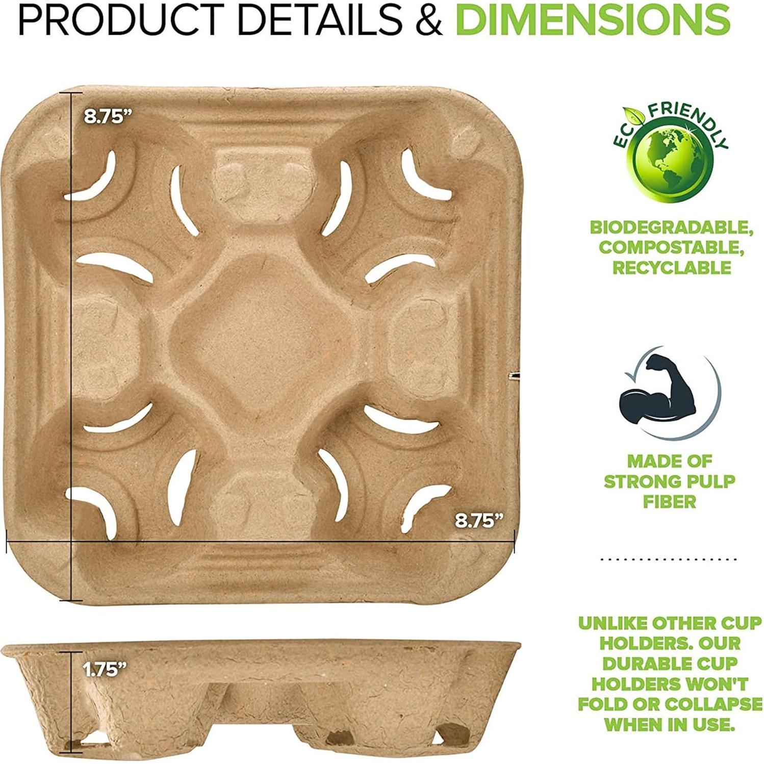 Bandeja desechable 4 tazas Stock Your Home 25 unidades