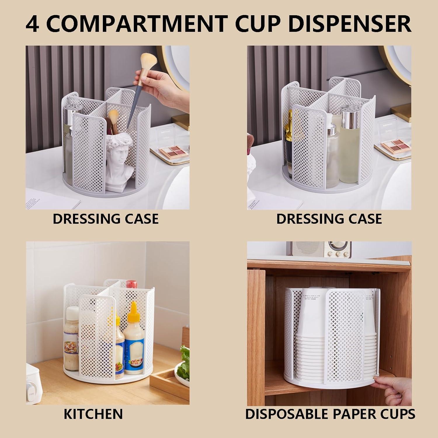 Organizador rotativo de tazas Villelei 360° blanco