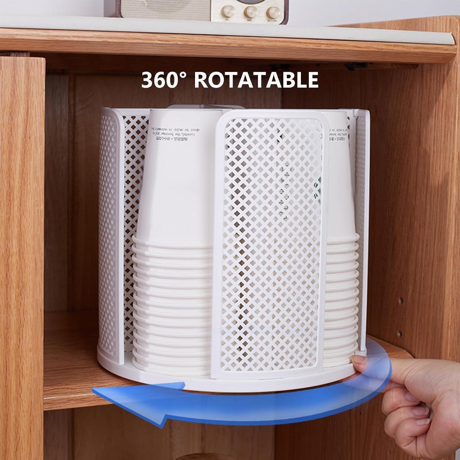 Organizador rotativo de tazas Villelei 360° blanco