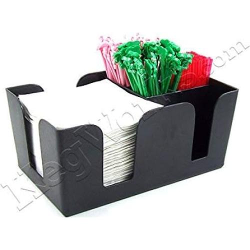 Caddy de Bar Winco BC-6 con 6 Compartimentos Negro