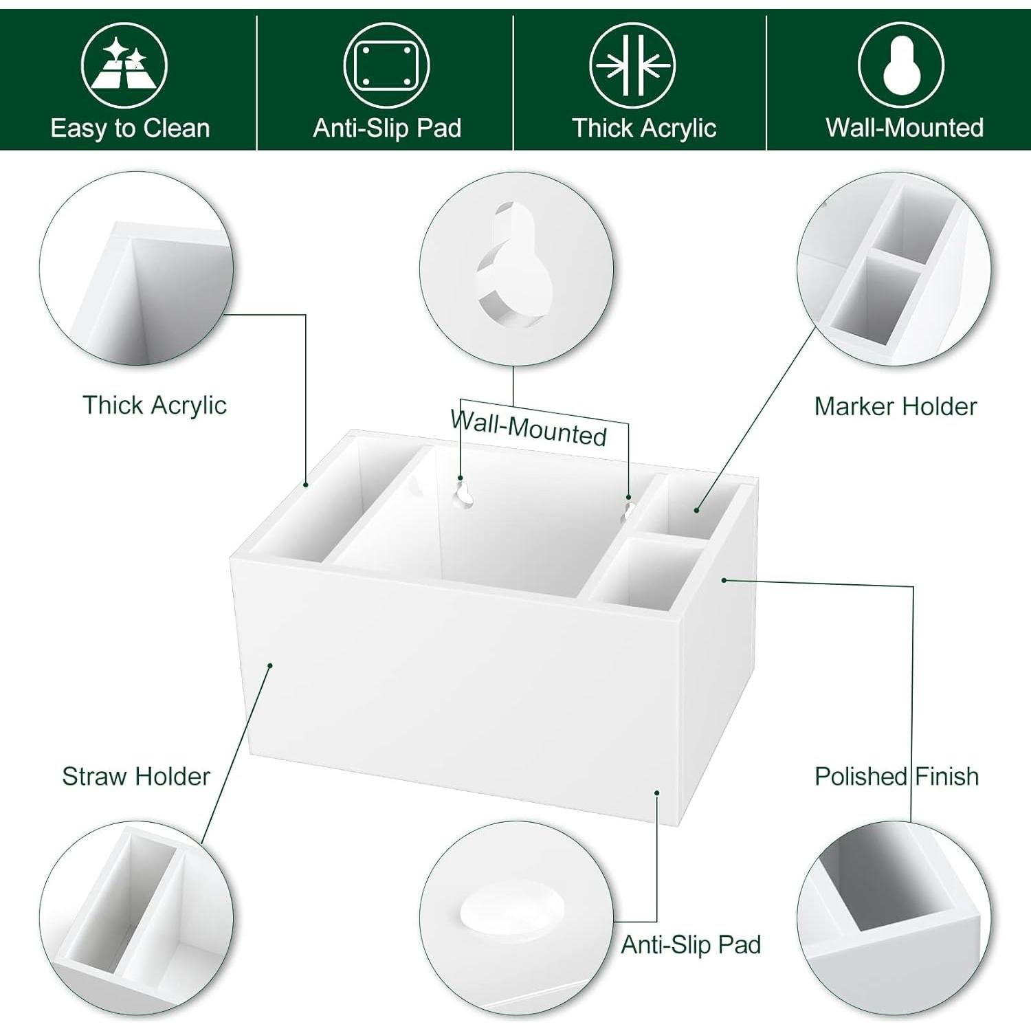 Soporte para Vasos Descartables BOSSCASA Blanco 16 oz
