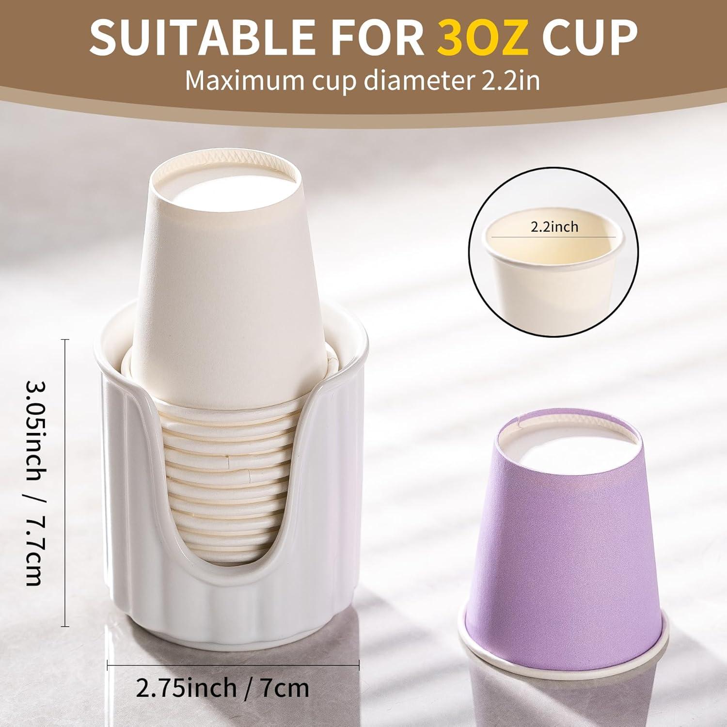 Dispensador de Tazas de Baño Cerámica TANEW 1100-1 Blanco Mate