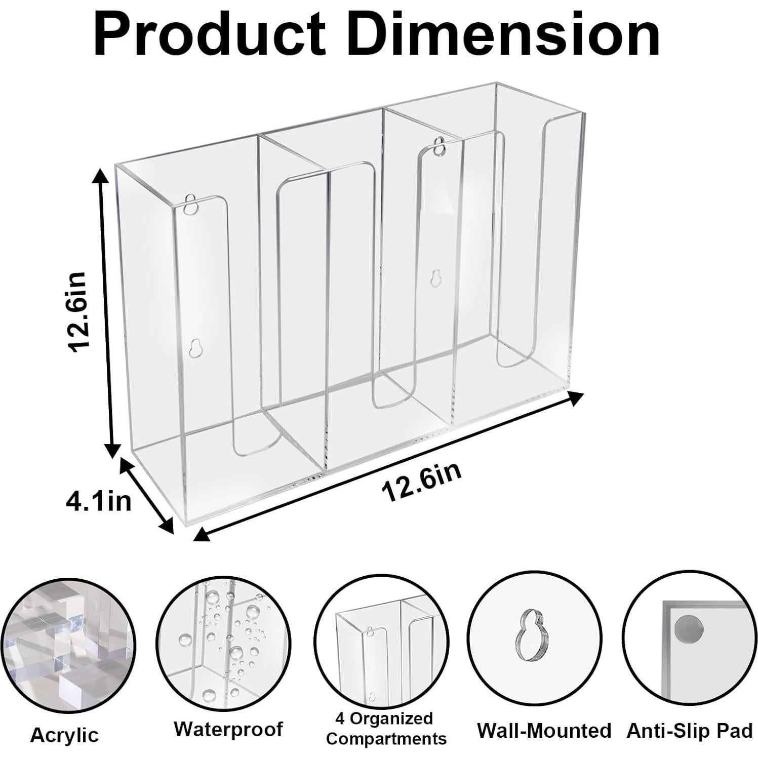 Dispensador de Tazas de Café Teemuday 3 Compartimentos Acrílico