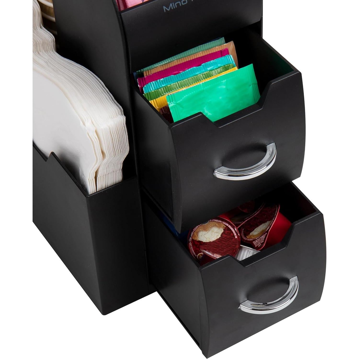 Organizador de Tazas y Condimentos Mind Reader Negro 28.6x13.6x28.3cm