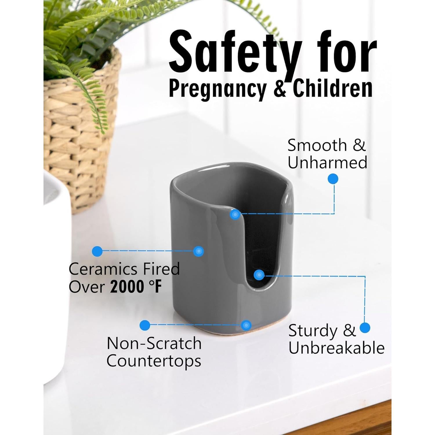 Dispensador de Tazas Cerámica Viosuniu 5 oz Gris