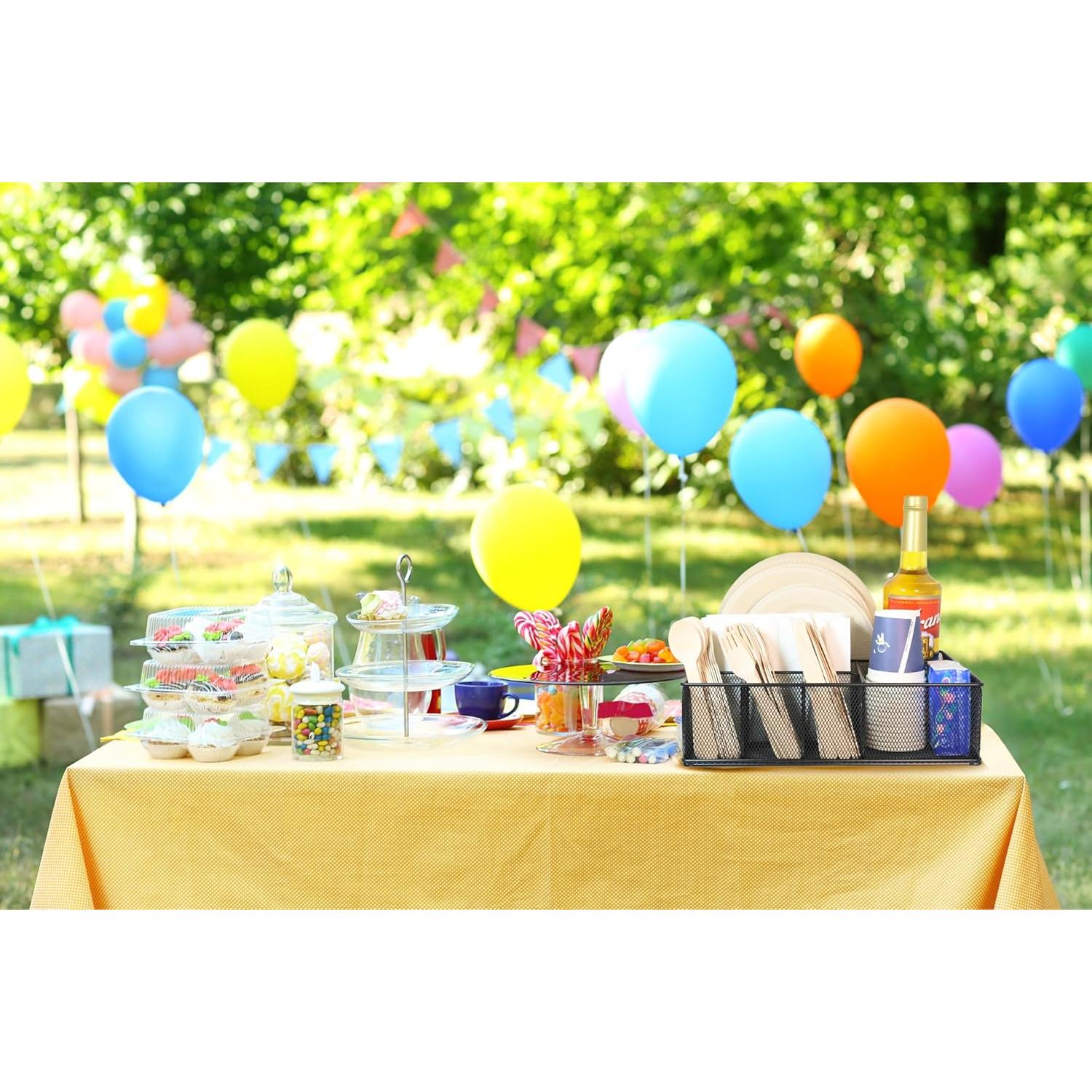 Organizador de Platos de Papel Rehuei con Soporte para Utensilios