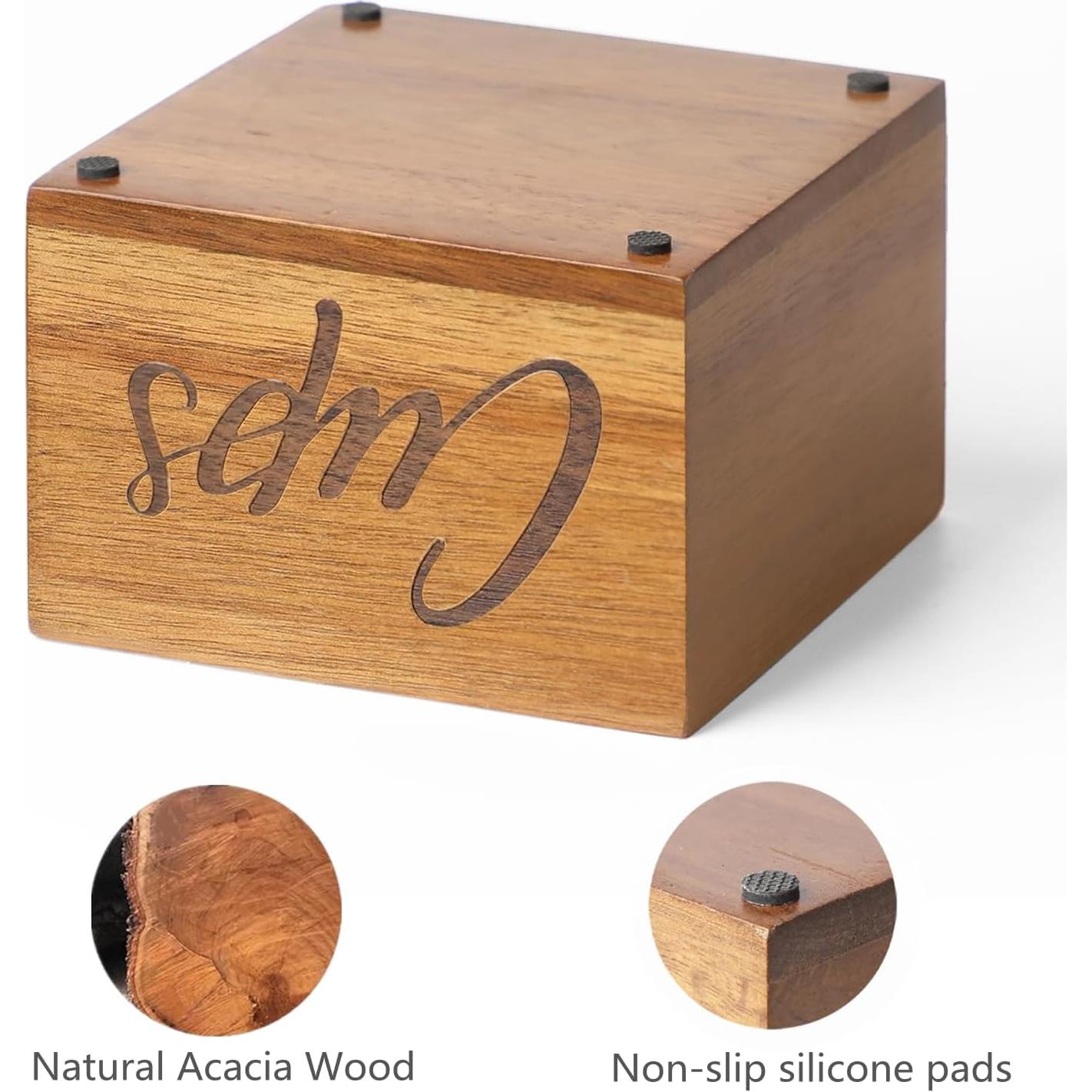 Soporte para Tazas de Madera Acacia LBEMEY 13x13 cm