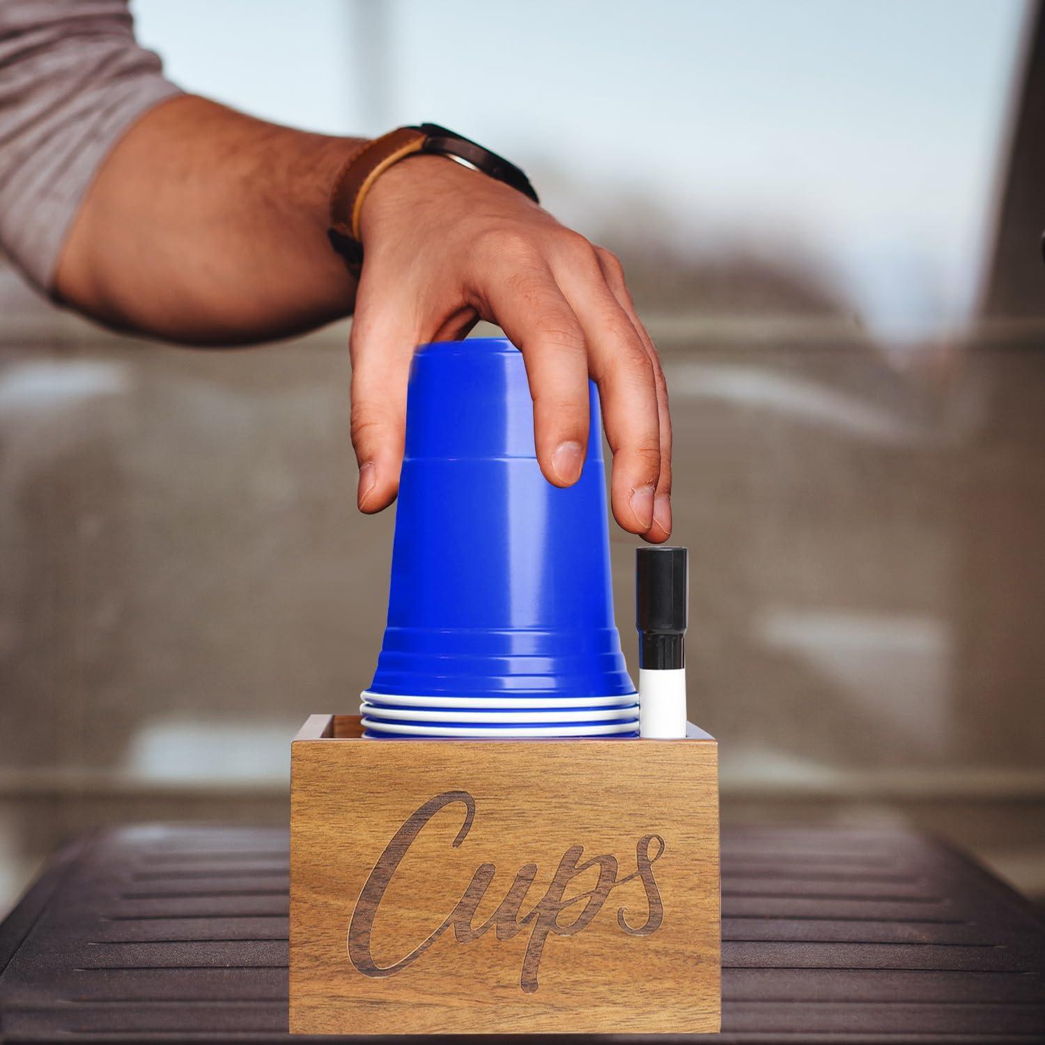 Soporte para Tazas de Madera Acacia LBEMEY 13x13 cm