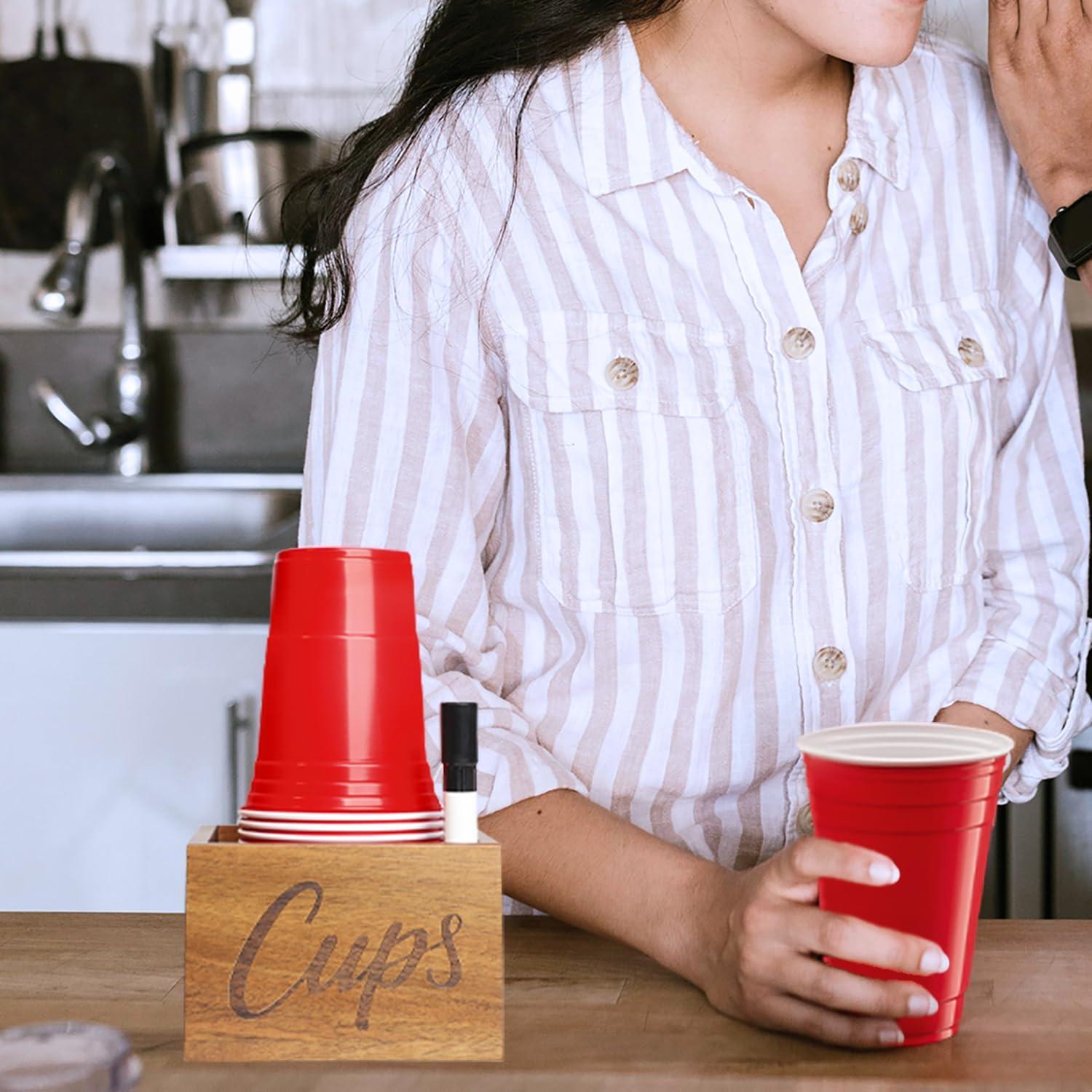 Soporte para Tazas de Madera Acacia LBEMEY 13x13 cm