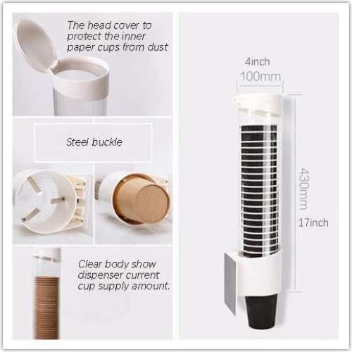 Dispensador de Tazas Desechables HKeeper Grande 8-14 oz