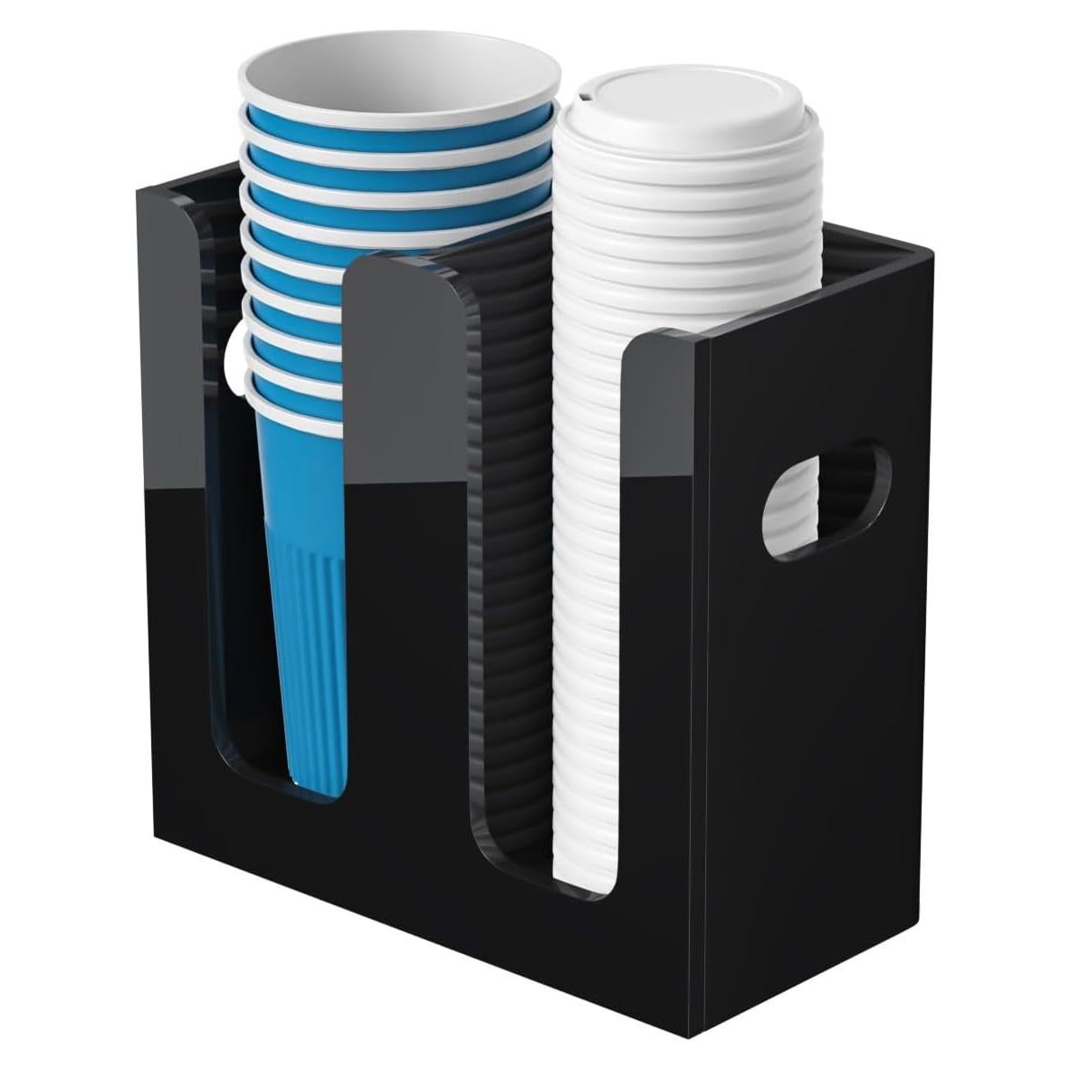 Organizador de Tazas Acrílico WINFFOR 2 Compartimentos Negro